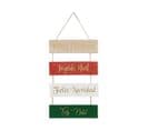 Déco De Noël Pancarte En Bois Joyeux Noël En Plusieurs Langues H 40 Cm