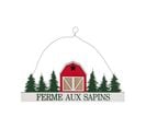 Suspension De Noël Ferme Aux Sapins L 45 Cm