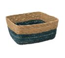 Boîte De Rangement Bleu Tressé Bicolore  31 X 15 Cm