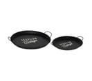 Lot De 2 Plateaux De Service "café" 50cm Noir