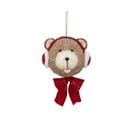 Suspension De Noël Ours Avec Bonnet De Père Noël H 37 Cm