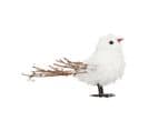 Déco De Noël Oiseau Blanc Pailleté 17 X 8 X H 11 Cm