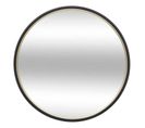 Miroir Rond En Métal "justin" 48cm Noir