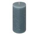 Bougie Cylindrique "rustic" 14cm Bleu Orage