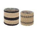 Lot De 2 Cache-pots En Fibre Naturelle D 16 Et D 14 Cm