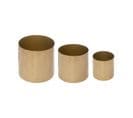 Lot De 3 Cache-pots En Métal Doré D 14 D 12 Et D 10  Cm