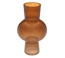 Vase Boule Et Conique En Verre Ambre H 29,5 Cm