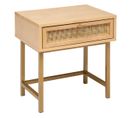 Table D'appoint Table De Chevet 1 Tiroir En Bois Et Métal Doré Laiton H 50 Cm