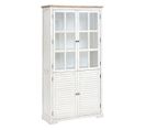 Vitrine 4 Portes En Bois "olbia" 190cm Blanc