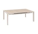 Table De Jardin Extensible "évasion" En Aluminium Lin Et Blanc Traité Époxy 10 Places