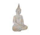 Statue Décorative Bouddha En Résine Blanc Chaud H 50 Cm