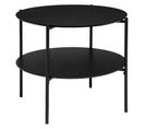 Table Basse Ronde 2 Niveaux Kemi Noir Atmosphera - Noir