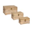 Lot De 3 Malles En Bois Jil Atmosphera - Naturel Clair