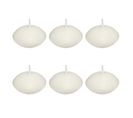 Lot De 6 Bougies Flottantes "many" 4,5cm Blanc