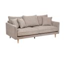 Canapé 3 Places En Tissu "candice" 194cm Beige