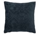 Coussin Décoratif Bleu Foncé Motifs En Relief 40 X 40 Cm