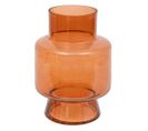 Vase En Verre Modelé Rose Terracotta H 20 Cm