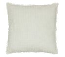 Coussin Décoratif Blanc Nid D'abeille 45 X 45 Cm