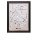 Affiche Encadrée et Sous-verre Paris 18 X 24 Cm