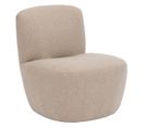 Fauteuil Chauffeuse Tissu Chiné Beige