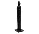 Objet Déco Statuette Femme En Résine Noir Mat Finement Sculptée H 38 Cm