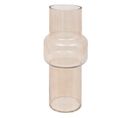 Vase En Verre Modelé Rose Clair  H  30 Cm