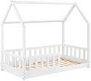 Lit Cabane Enfant Bosco En Pin - Blanc 90x190 Cm