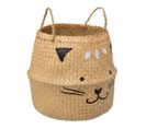 Panier De Rangement Motif Chat D 35 Cm Chambre Enfant