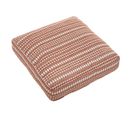 Coussin De Sol Épais Et Confortable En Coton Terracotta Motifs Jacquard 38 X 38 Cm