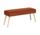 Banc Banquette En Velours Ambre 100 X 35 X 45 Cm