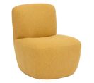 Fauteuil Chauffeuse Tissu Chiné Jaune Ocre