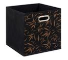 Boîte De Rangement Noir Avec Déco 31 X 31 X 31 Cm