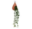 Plante Artificielle Suspendue Dans Un Pot En Céramique Terracotta H 60 Cm