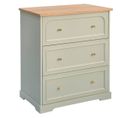 Commode 3 tiroirs vert Mohea 72x39x81 Cm