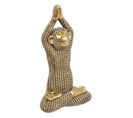 Objet Déco Singe Yoga En Résine Teintée Et Texturée H 18 Cm