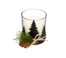 Bougie Parfumée Pot En Verre Avec Sapin Et Pomme De Pin 140 G