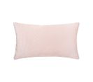 Coussin Déhoussable Rose En Velours Embossé 38 X 58 Cm