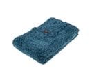 Plaid Chenille Flower Bleu Canard 130 X 180 Cm