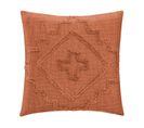 Coussin Déhoussable Inca En Coton Tufté Terracotta 40 X 40 Cm