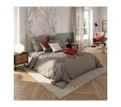 Parure De Lit 2 Personnes 240 X 220 Cm Housse De Couette Avec 2 Taies En Coton Lavé Gris Et Tufté