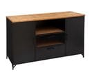 Buffet 2 Portes et 2 Niveaux "cierna" 140cm Noir