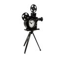 Horloge à Poser Sur Son Trépied Façon Caméra Projecteur De Cinéma H 51 Cm