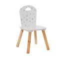 Chaise Pour Enfant En Bois Motif Étoiles H 50 Cm