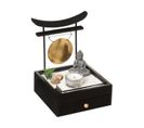 Jardin Zen Coffret Tiroir Bouddha Avec Bougie, Gong Et Décoration