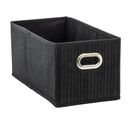 Boîte De Rangement Profonde En Bambou Et Tissu Mix'n Modul - Noir