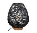 Lampe À Poser En Métal Et Noir H 35.5 Cm