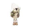 Déco De Noël Pingouin Avec Chapka Et Bouquet De Fleurs H 26 Cm