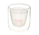 Bougie H.8 cm SIXTINE ROSE Blanc / Transparent