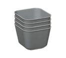 Lot De 4 Boîtes De Rangement "flex" 8cm Gris