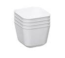 Lot De 4 Boîtes De Rangement "flex" 8cm Blanc